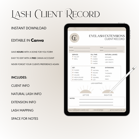 Lash Client Record Form